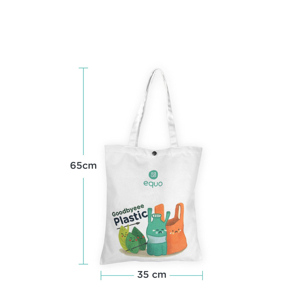 EQUO Goodbye Plastic Canvas Tote Bag - EQUO