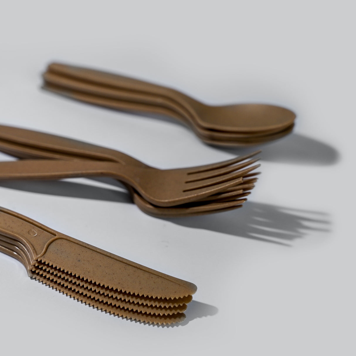 Sugarcane Utensils (Knives, Spoons, Forks) - Pack of 30 (10 each) - EQUO