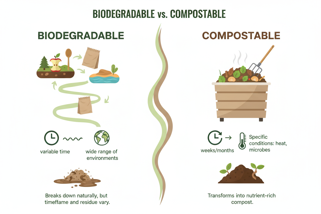 Compostable vs Biodegradable: What Brands Can Legally Say in 2026