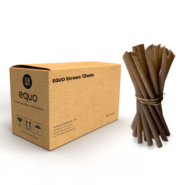 Coffee Drinking Straws (Wholesale/Bulk), BOBA/Bubble Tea Size - 1000 count - EQUO