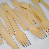 Wooden Utensils (Knives, Spoons, Forks) - Pack of 30 (10 each) - EQUO