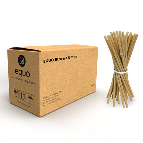 Sugarcane Drinking Straws (Wholesale/Bulk), Standard Size - 1000 count - EQUO