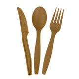 EQUO Sugarcane Utensils (Forks, Knives, Spoons) - Pack of 30 (10 each) - EQUO