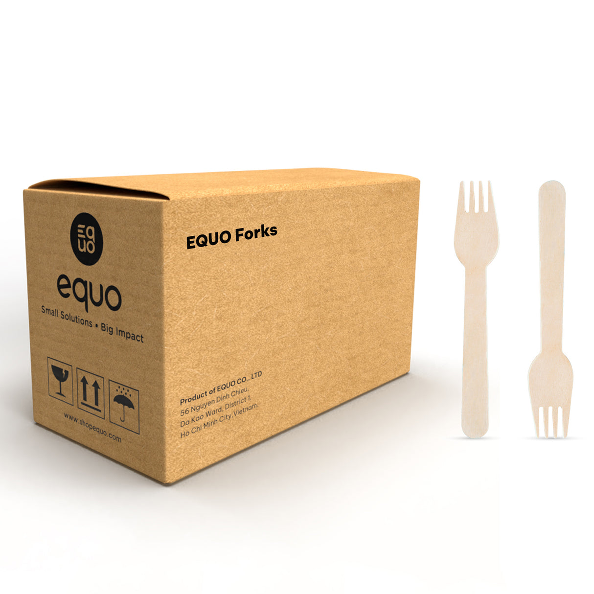 Wooden Forks (Wholesale/Bulk) - 1000 count - EQUO