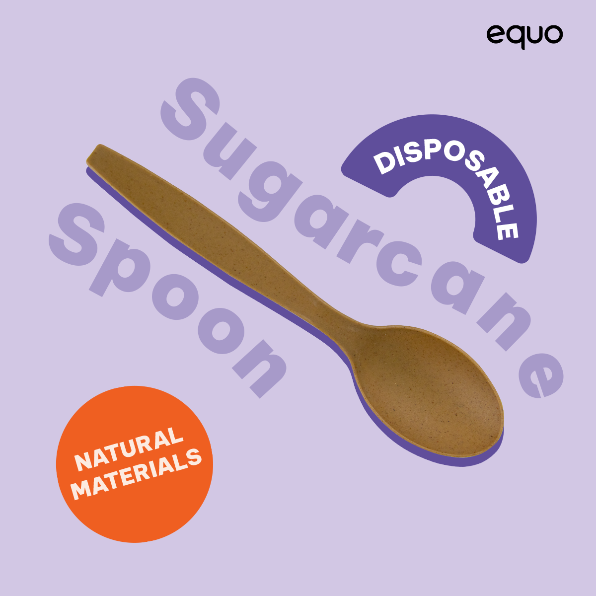 EQUO Sugarcane Spoons (Wholesale/Bulk) - 1000 count - EQUO